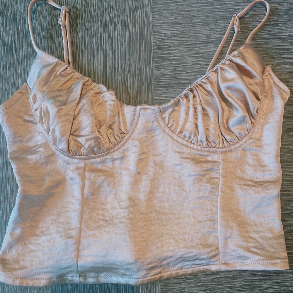 gold bustier top from pacsun